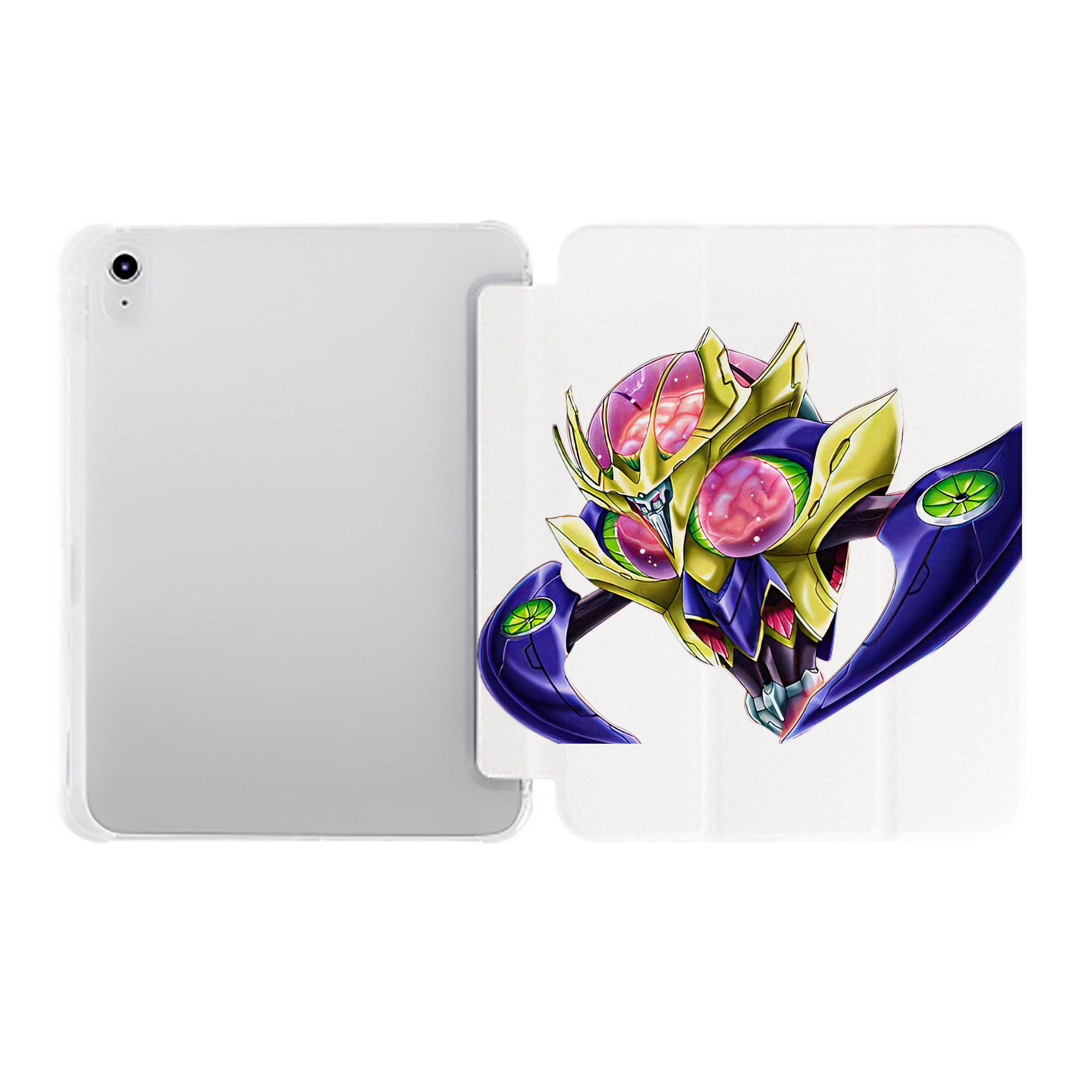（画像用） 遊☆戯☆王 Yu-Gi-Oh! IPad ケース ペン収納付き 三つ折りスタンド PUレザー×シリコン 対応機種9.5/10.5/10.9インチ